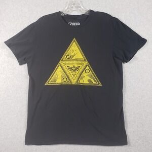 The Legend of Zelda Triforce Shirt Mens Medium Black Nintendo Gamer Gorpcore Tee